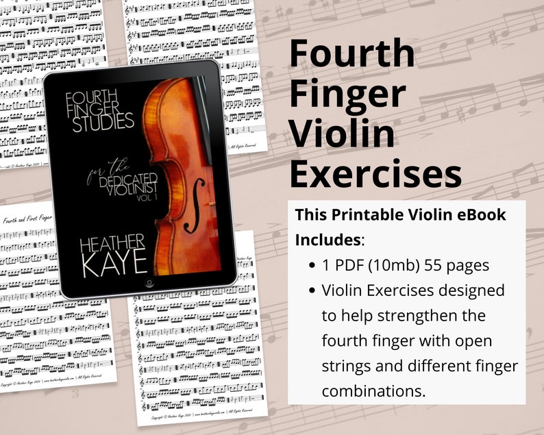 Violin Sheet Music Fourth Finger Exercises for Violinists, Fourth