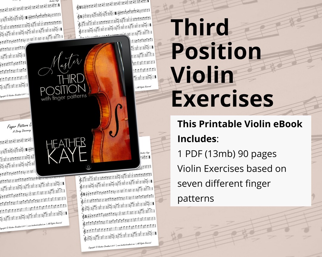 Violin Sheet Music Master Third Position With Finger Patterns Etsy