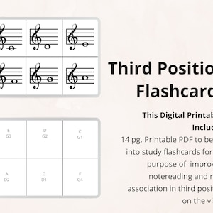 Violin Third Position Flashcards