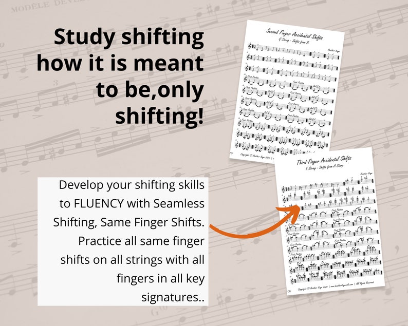 Violin Sheet Music Seamless Shifting, Shifting Exercises for the