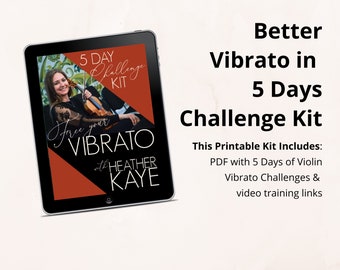 Violin Vibrato Video Tutorials Challenge Kit Digital Download