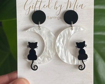 Black Cat Earrings