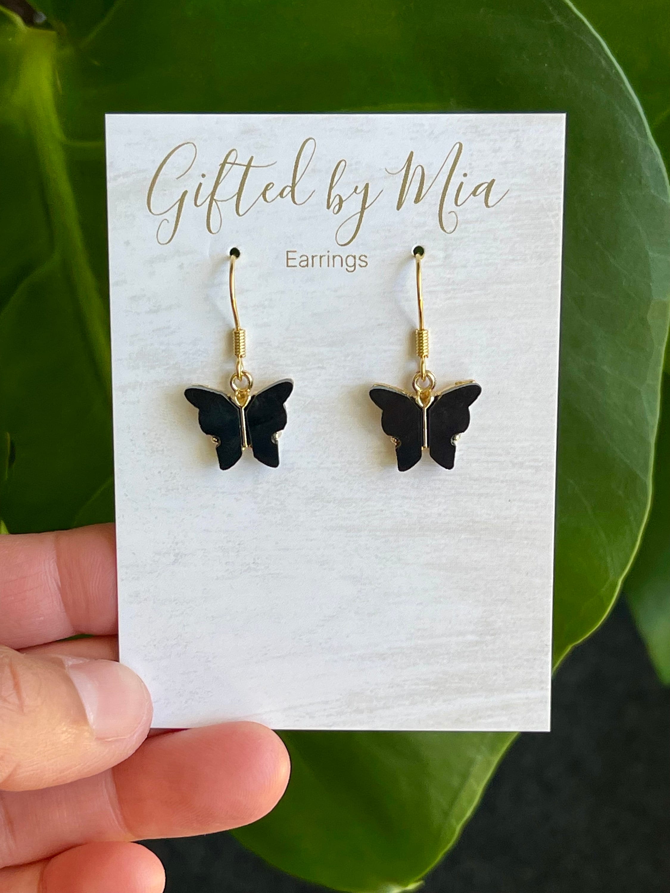 Black Butterfly Earring Black Butterfly Earring