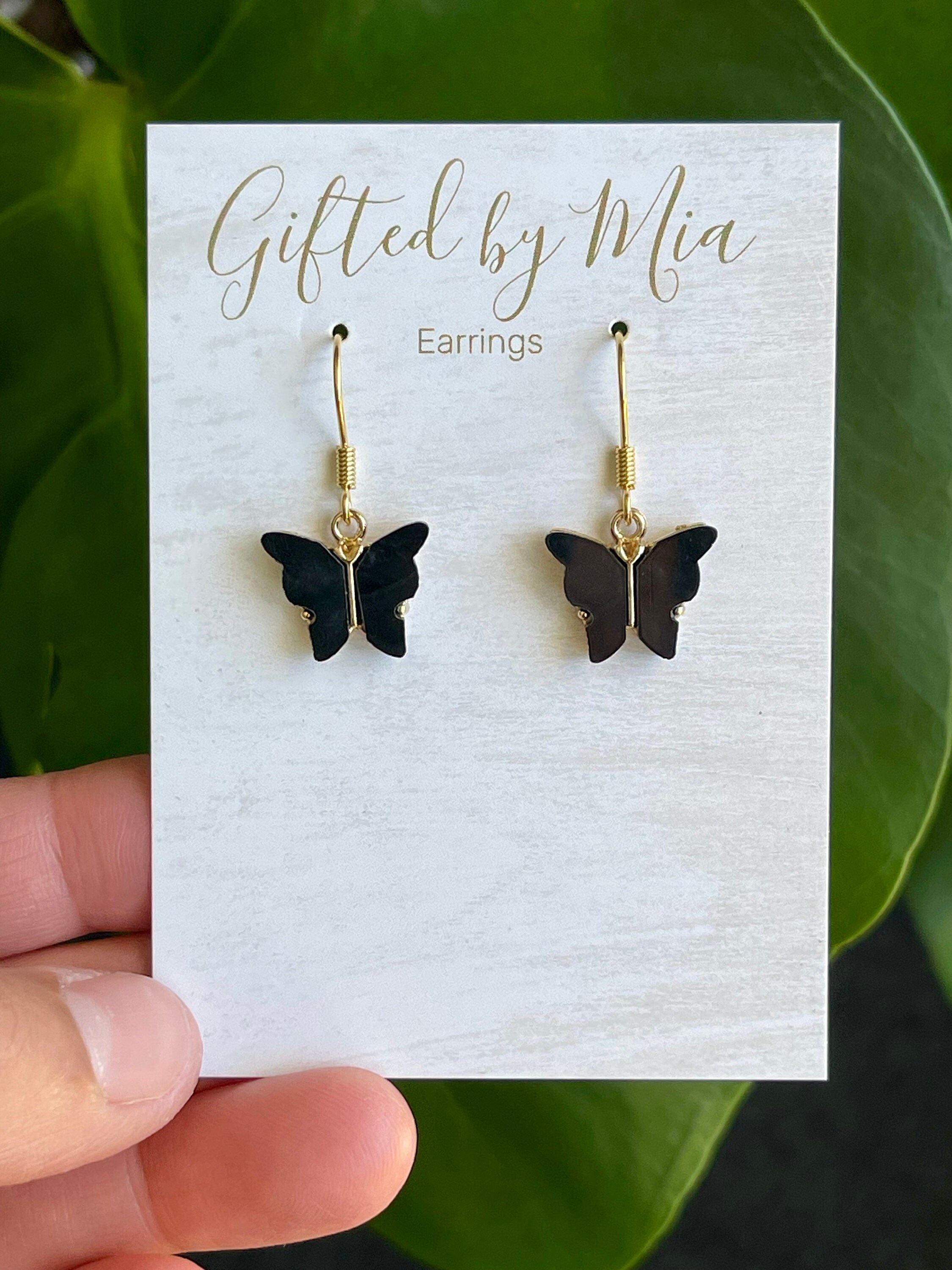 Black Butterfly Earring Black Butterfly Earring