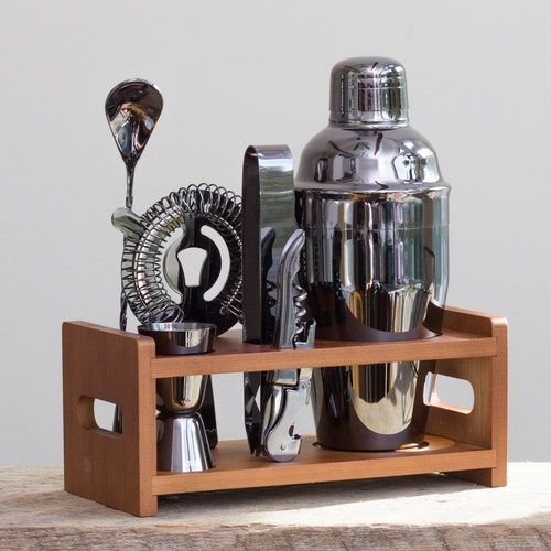 7 Pcs Cocktail Shaker Mixer Bar Set With Ice Etsy