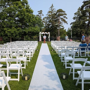 Versatile White Wedding Aisle Runner - 3x50 Feet, Easy Setup with Adjustable Hitch, Ideal for Wedding Ceremony, Prom, and Parties Decor