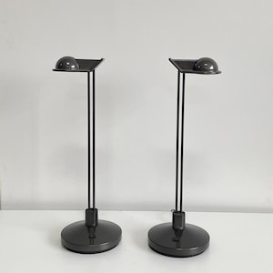 Postmodern Desk Lamp, Metal Anthracite Grey, Model Anade by Josep Llusca for Metalarte, Spain 1980s