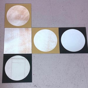 RARE! Set of 5 Wall Mirror Tiles by Veca, Space Age Design, Italy 1970s