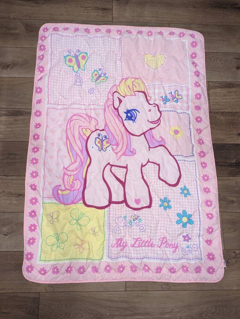 My Little Pony Toddler Blanket Pink Early 2000s Etsy Nederland