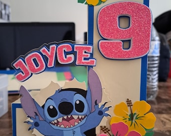 Stitch Character Themed 3D Letters