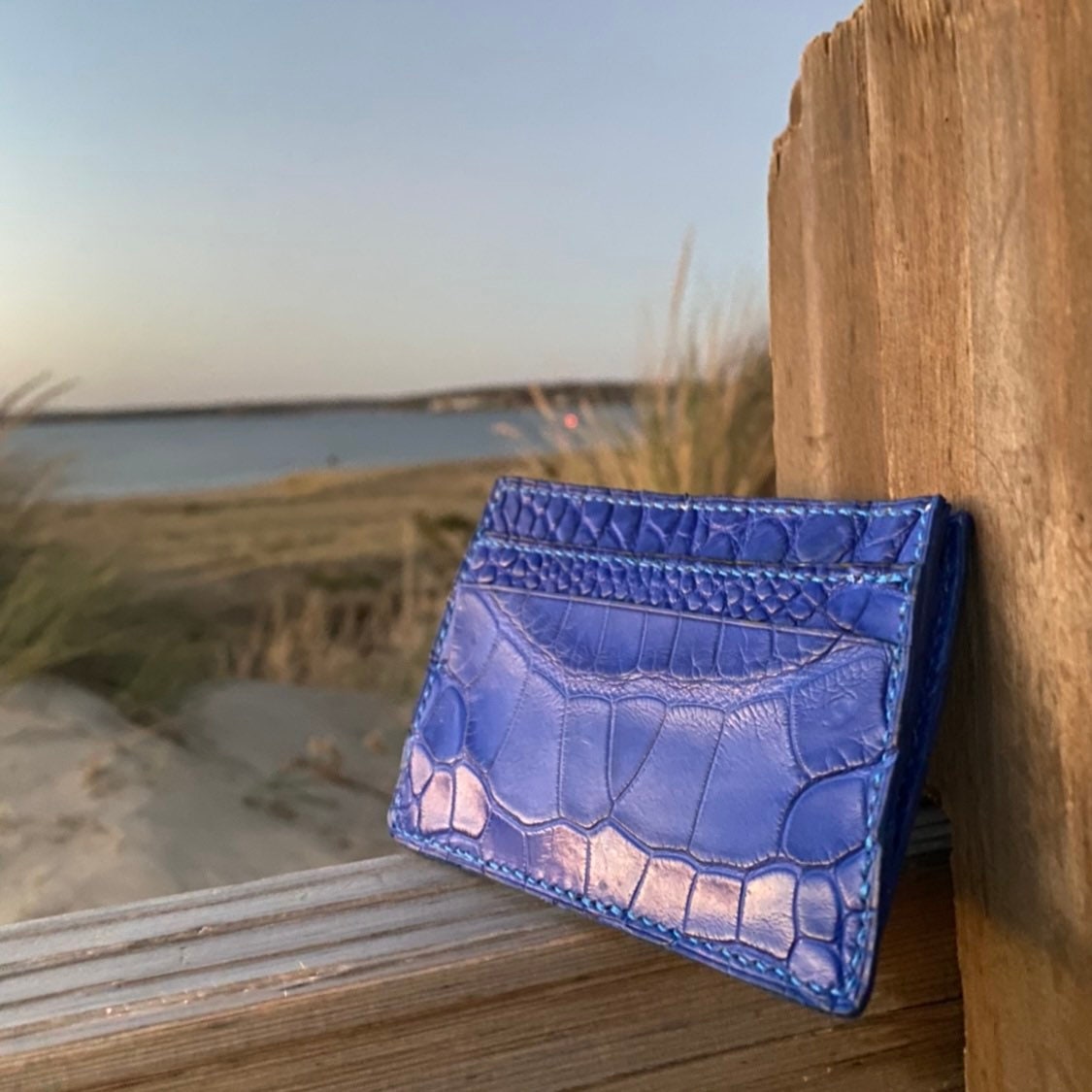 Alligator Card Holder, Alligator Cardholder Mens, Blue Alligator Cardcase, Unique Card Holder ...