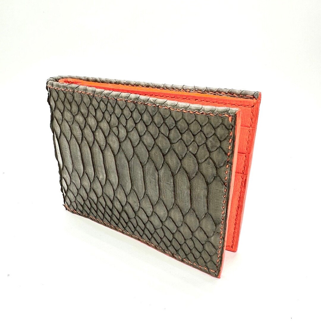 Python Bifold Wallet, Python Leather Wallet, Python Billfold, Snake ...