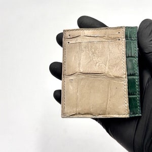 tarjetero cocodrilo, billetera de lujo, billeteras para él, tarjetero, tarjetero, billetera, regalo del día del padre, regalos para papá, hecho a medida, hecho a mano