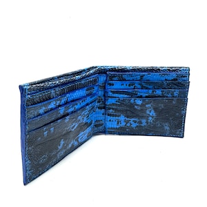 Cartera azul, billetera de lujo, regalos para él, billetera, billetera, a medida, minimalista, hecha a medida, billeteras para él, billetera de cuero para hombre