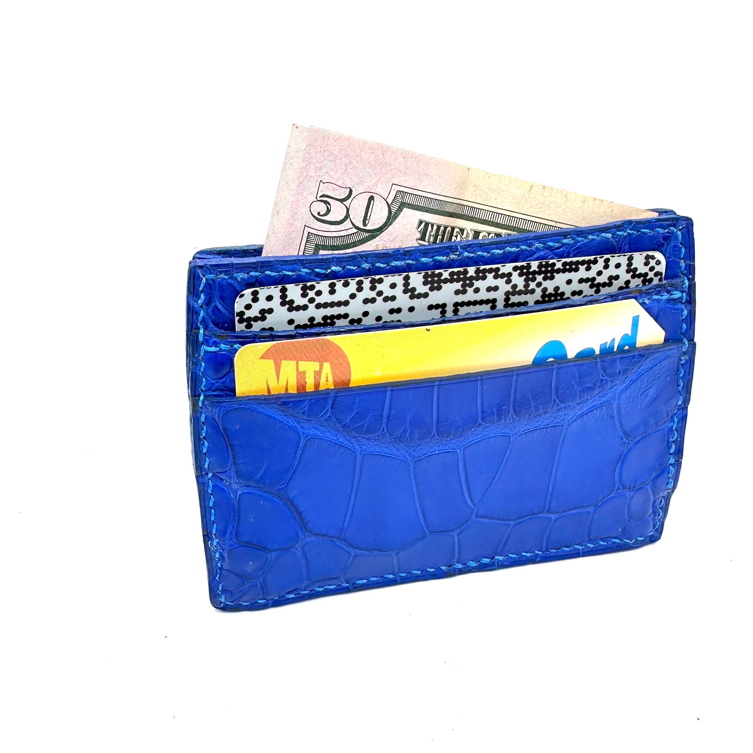 Alligator Card Holder, Alligator Cardholder Mens, Blue Alligator Cardcase, Unique Card Holder ...