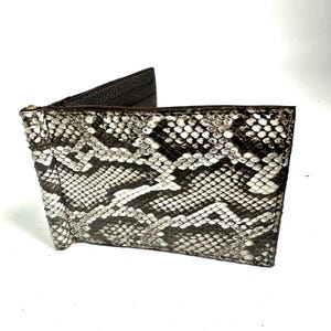 Pinza para billetes de pitón de los Everglades, billetera de pitón, regalos para él, pitón de Florida, tarjetero de pitón, billeteras para él, billetera, billetera de lujo