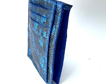 Blaues exotisches Leder-Etui aus Leder