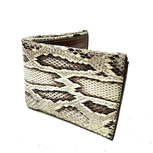 Cartera de pitón, billetera de lujo, hecha a medida, cosida a mano, a medida, billeteras para hombres, billetera exótica, lujo, hecha a mano, regalos para novios