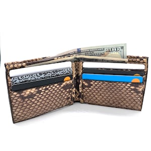 Python Brieftasche, Schlangenleder Brieftasche, Brieftasche, Schlangenhaut Brieftasche, Kartengeldbörse, Luxus Geldbörse, minimalistisch, Geschenke für Freunde, Herren individuell, maßgeschneidert