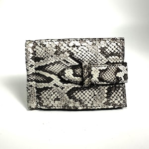 Cartera de piel de pitón de los Everglades, clip para billetes de piel de pitón de Florida, billetera de piel de serpiente, carteras para él, regalos para papá, billetera de lujo, billetera de piel de serpiente,