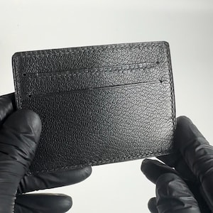 Tarjetero negro, billetera para tarjetas de crédito, tarjetero, billetera micro, tarjetero para hombre, tarjetero, billetera negra