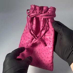 Rosa Straußenleder Täschchen, Straussenledertasche, Straussenledertasche, Straussenprodukte, Straussenprodukte, Straussenprodukte für Sie