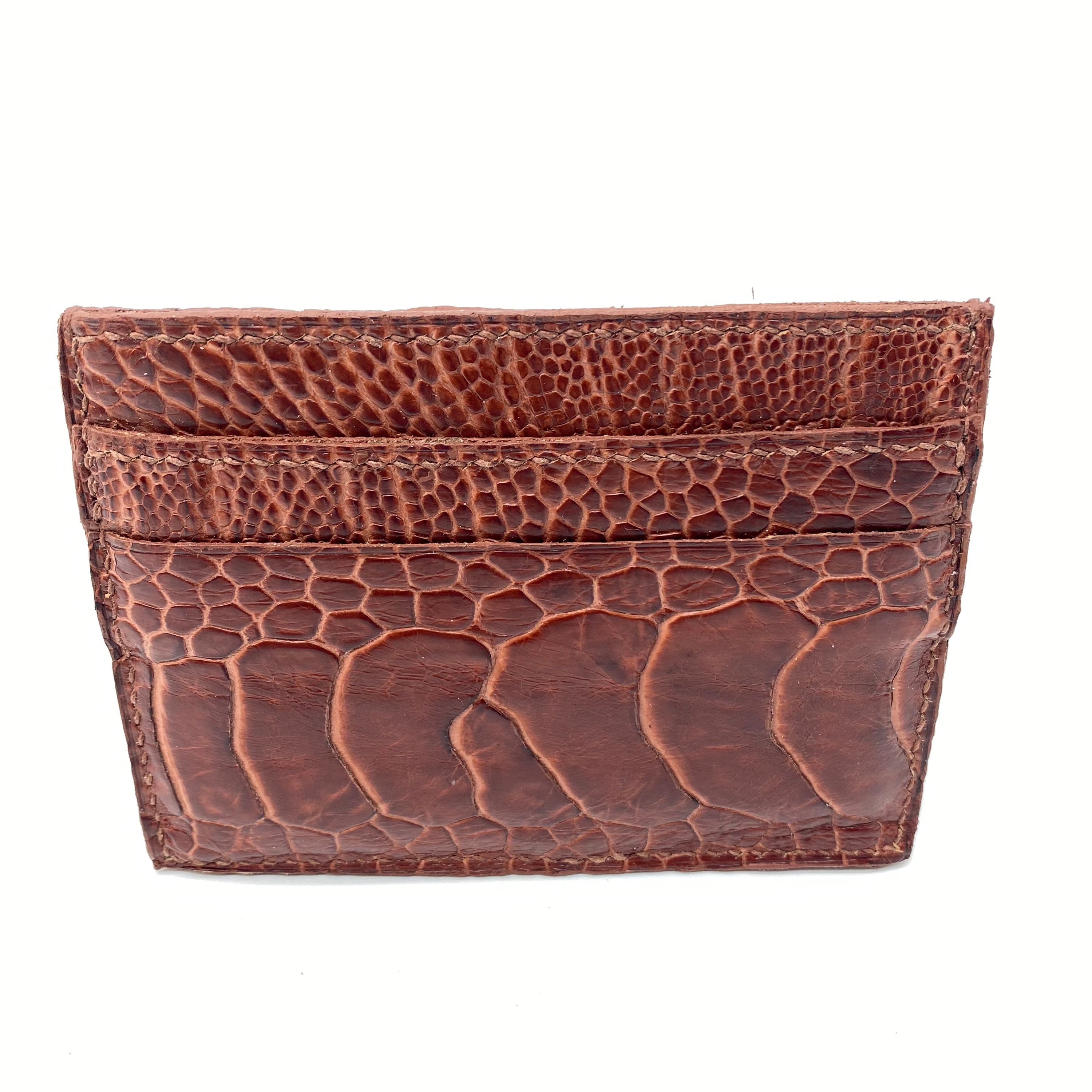 Card Case in Cognac Ostrich