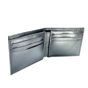 Billetera negra, billetera Boxcalf, billetera de cuero, billetera delgada, billetera de tarjeta hecha a mano, billetera de cuero de lujo, billetera minimalista, tarjetero
