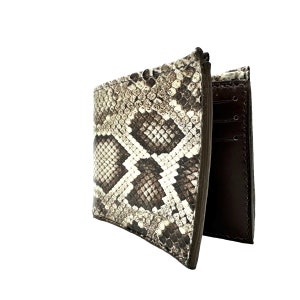 Cartera de pitón de Florida, Billetera, Billetera a medida, Billetera exótica, Billetera de lujo, Hecha a mano, Regalos para novios, Minimalista, Personalizada, Pitón de los Everglades