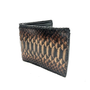 Cartera de pitón, personalizada, cartera de piel de serpiente, cartera de lujo, hecha a mano, a medida, minimalista, cartera de piel de pitón, billetera, billetera