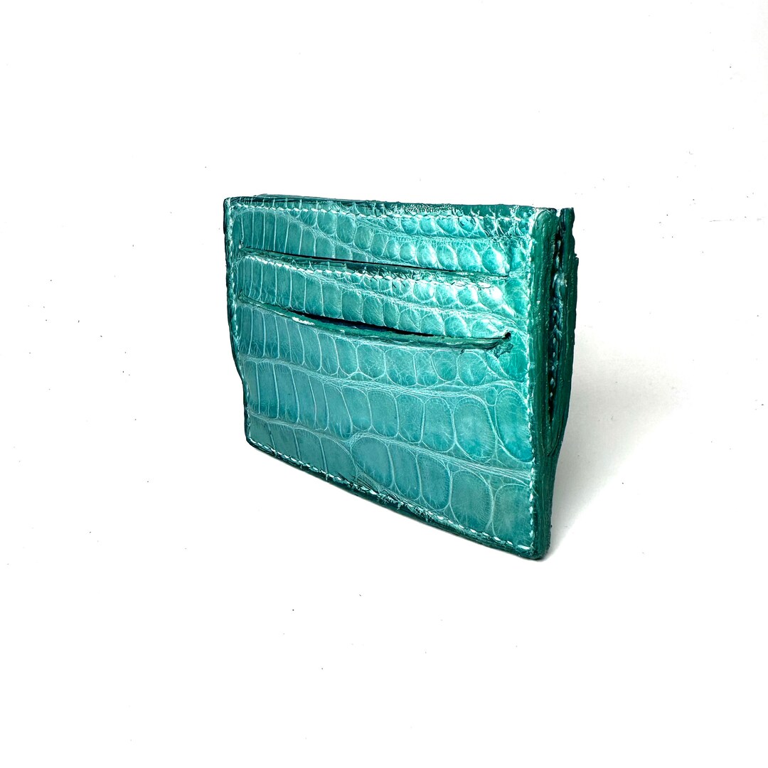 Alligator Card Holder, Alligator Card Case, Handstitched Card Wallet ...