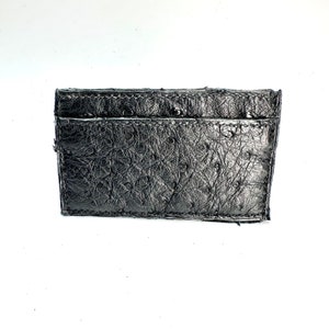 Cartera de avestruz - hombres de cartera de avestruz - titular de la tarjeta de avestruz - cartera de avestruz negro - estuche de tarjetas de avestruz - billetera minimalista - estuche de tarjetas pequeño