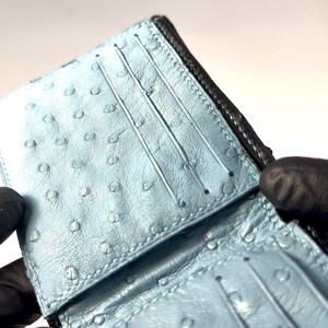Black Ostrich Wallet, Ostrich Skin Wallet, Ostrich Leather Wallet ...
