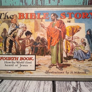 The Bible Story Forth BuchIllustrationen von H M Brock 1945 Board Backed Book