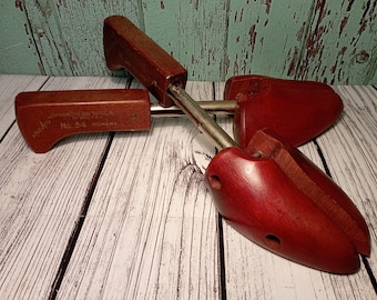 Wooden Shoe Keepers  Vintage Stretcher Shaper Rochester Shoe Tree No 54 Mohawk