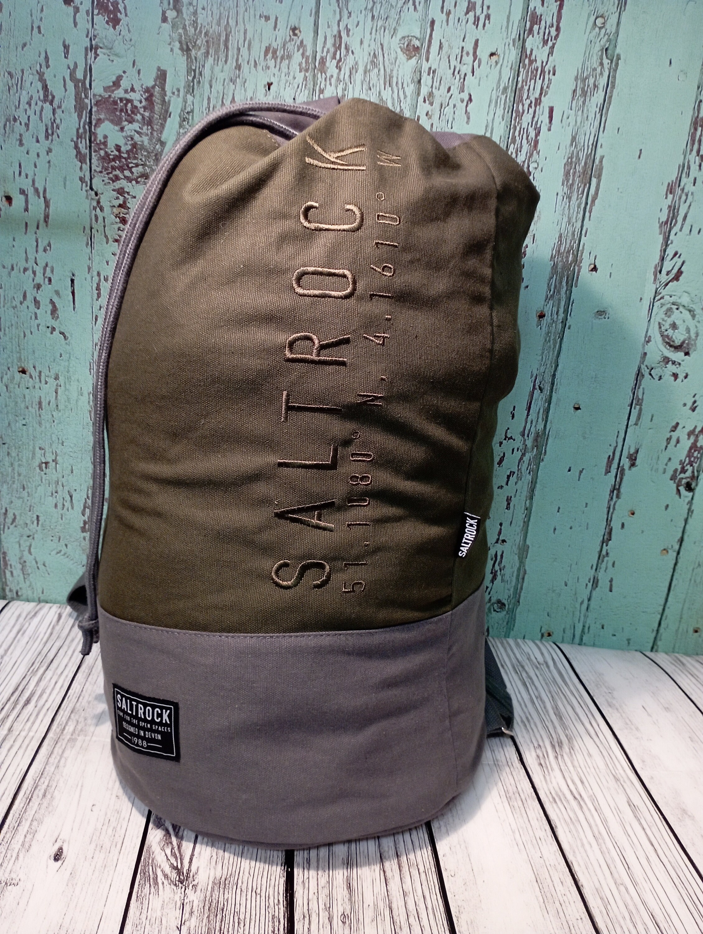 Saltrock Dockyard Duffle Holdall Kit Bag Green & Grey Etsy