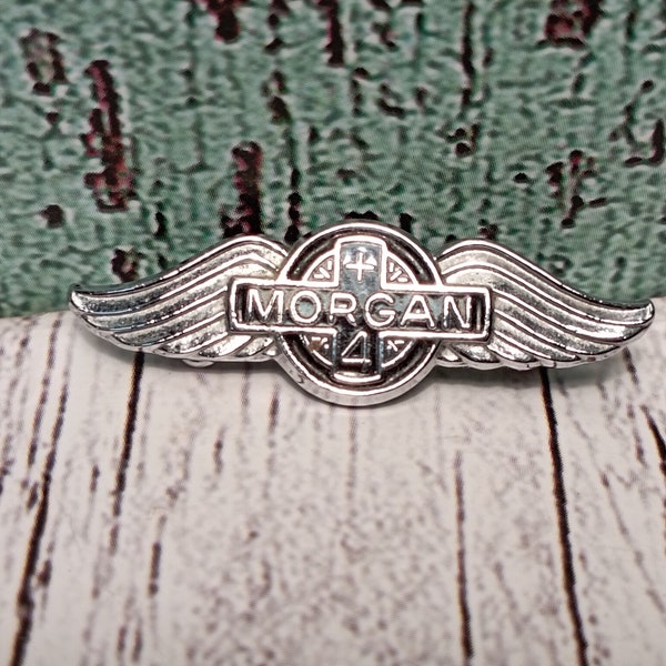 Morgan + 4 Vintage Emaille Vleugels Revers Pin Badge Broche Uitstekende Staat 3cm.