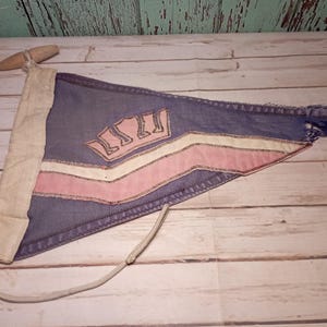 Vintage RNVR Yacht Club Burgee: 1940s/50s Royal Naval Flag