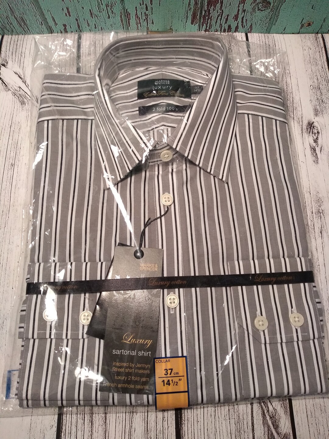 Marks and Spencer Luxury Sartorial Shirt 14.5 37cm White - Etsy