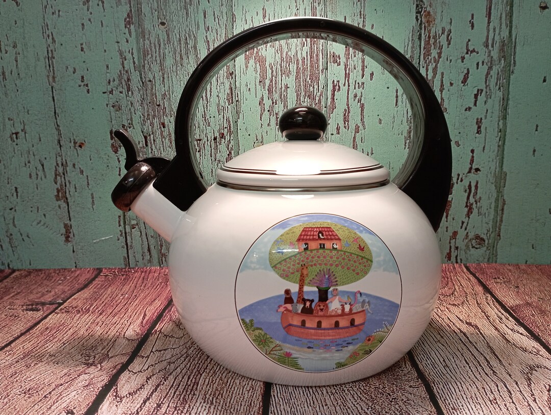 Villeroy & Boch Naif Noahs Ark Enamel Tea Kettle Vintage Etsy