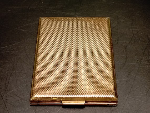 Vintage  Kigu Of London Gold Tone Powder Compact … - image 2