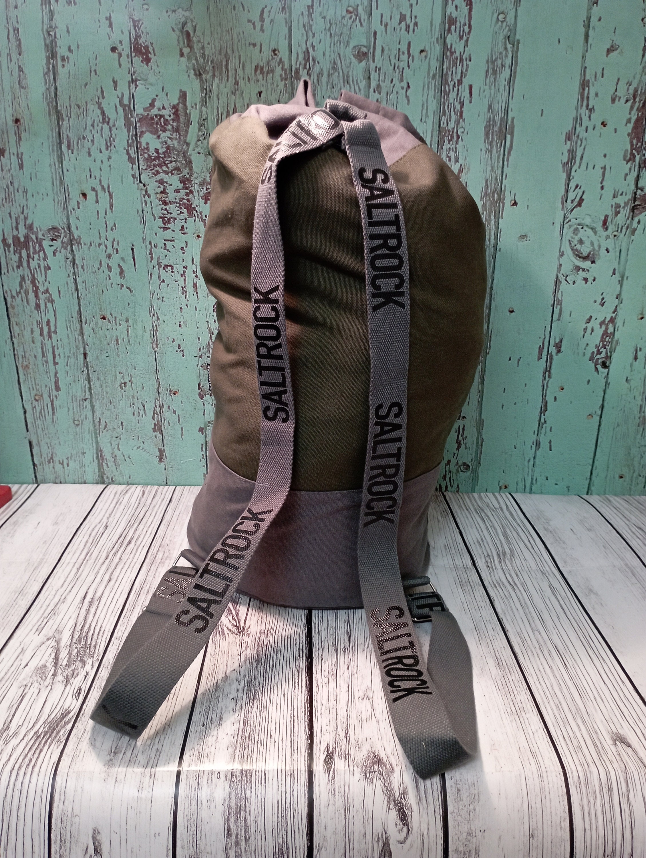 Saltrock Dockyard Duffle Holdall Kit Bag Green & Grey Etsy