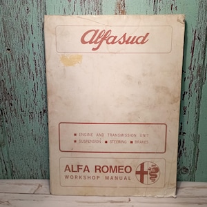 Alfa Romeo Alfasud Genuine Original Factory Workshop Manual July 1974 Good Condition.