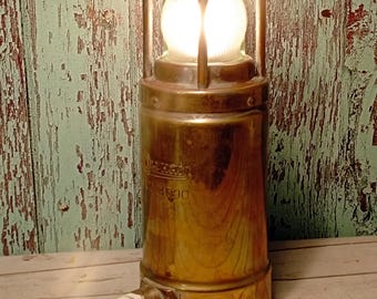 Vintage Oldham Brass Lamp 900-4090 Miners safety WW2 Royal Navy Lantern Pat Tested