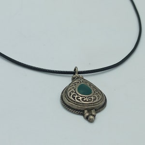 Antique Silver Pendant made in the 80&#39;s in southern Morocco, an old traditional craft