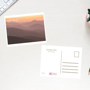 Georgia Appalachian Mountains Hand designed Postkarte