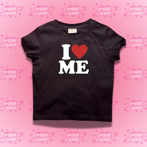 I Love Me Crop Top: Y2K Trendy Baby Tee