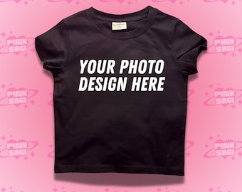 Custom Image Crop Top, Custom Design Crop Top, Custom Logo Crop Top, Personalized Photo on Crop Top, Create Your Own Design on Crop Tops