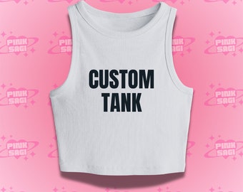 Custom Crop Tank Top: Personalized Women's Tee
