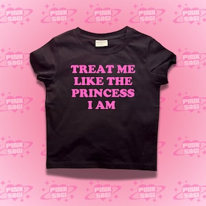 Y2K Princess Crop Top: Trendy Funny Graphic Tee